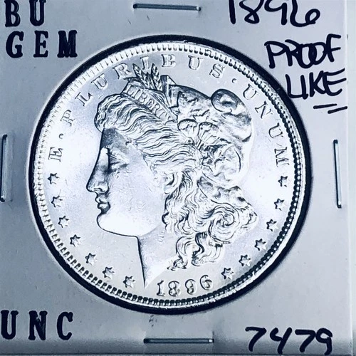 1896 BU GEM MORGAN SILVER DOLLAR UNC MS+++ U.S. MINT RARE COIN 7479