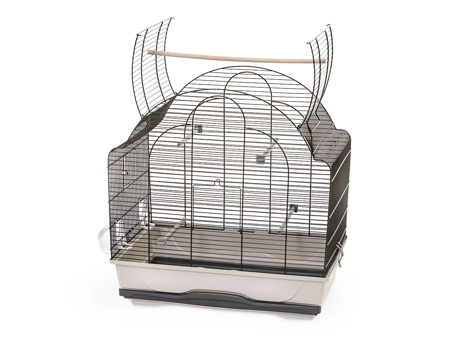 Bird cage with perch for corrugated and canaries