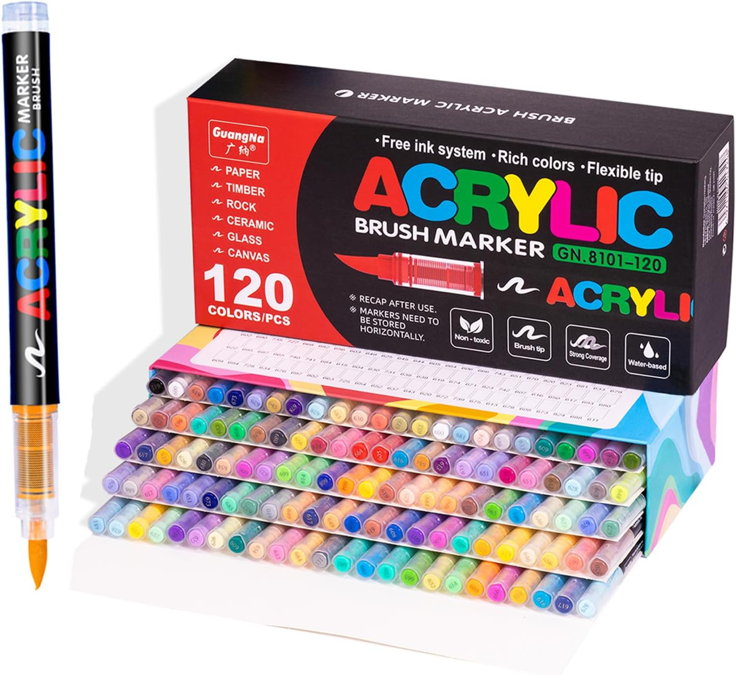 Acrylic Paint Markers,240 Colors with Direct-Liquid Ink Cont