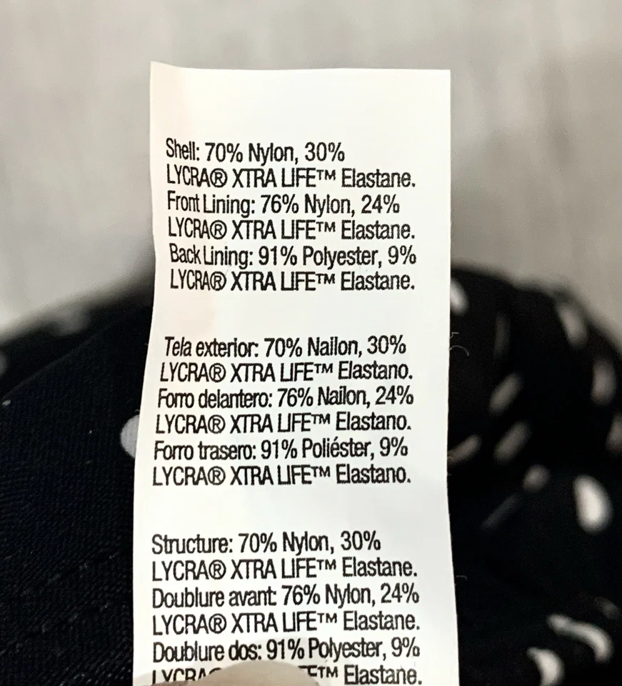 Spanx black/white polka dot one-piece swimsuit women sz 6 nwt SNUG FIT - Image 3 of 4