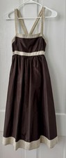J Crew Brown Tafetta Sundress