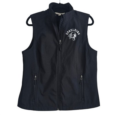 Port Authority Spaulding Soft Shell Vest Womens Large Black Fleece Lined