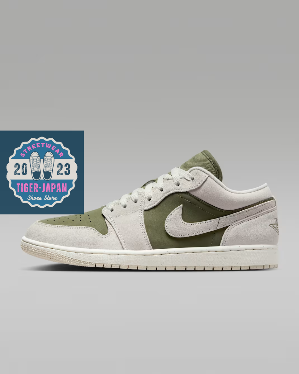 NIKE Air Jordan 1 Low SE HV4089 201 Medium Olive Sail Allwood