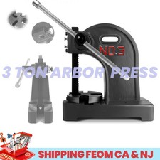 3-Ton Arbor Press Heavy-duty Manual Desktop Arbor Press Hand Press for Stamping