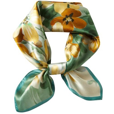 21''x21'' 100% Mulberry Silk Hair Head Scarf for Women Men Square Scarf
