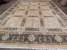 Pak Per'sian Rug 9x13, Panel Design, Floral, Fine 290 KPSI, Handmade