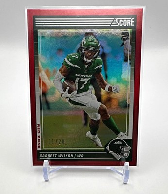 2024 Panini Score - Garrett Wilson #219 Red Zone Parallel Numbered /20 Jets