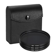 62mm ND2/ND4/ND8 Digital Essentials Filter Kit Circular Camera Filters, Black