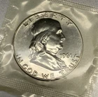 1961-P Proof Franklin Half Dollar UNC Proof Original Mint Cello 90% Silver -3481