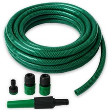 Garden Hose Pipe Set with Spray Nozzles and Connectors 15M 30M 50M Green Hose 