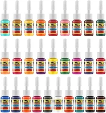 Solong Tattoo Ink Set 28 Colors Pigment Kit 1/6oz (5ml) Supply Ink... 