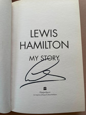 Lewis Hamilton Hand Signed MY STORY Formula 1 Driver Book & PSA QO Card + COA