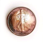 ALBUM TONED 1944 WALKING LIBERTY CHOICE BU 50c W/NICE EYE APPEAL