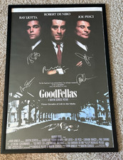 Goodfellas Poster Signed Scorsese Deniro Pesci Liotta W/COA 26.75x38.5 UNFRAMED