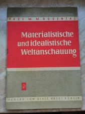 Visione del mondo materialista e idealista" del Prof. Rosental 1947