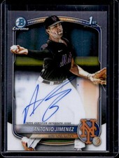 2025 Bowman Draft Antonio Jimenez Chrome Auto 1st Prospect #CPA-AJ Mets