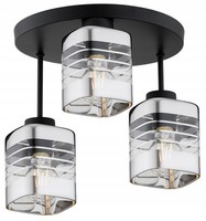 Deckenleuchte Schlafzimmer 3-Flammig Glas E27 B:30 Cm Deckenlampe Wohnzimmer