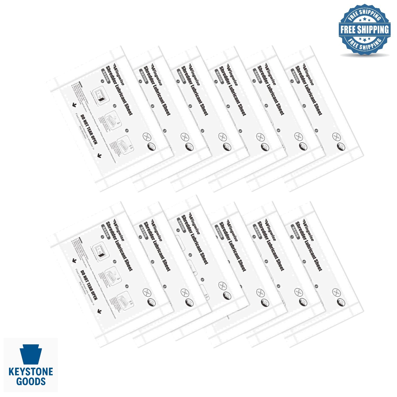 12-Pack Eco-Friendly Shredder Lubricant Sheets for Smooth, J