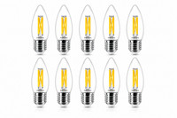 Philips Master LED E27 Kerze Fadenlampe Klar 3.4W 470Lm, 10Er Sparpack