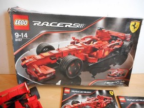 Lego Racers F1 Formula 1 Ferrari on 1:9 with Box (Lego No: 8157)