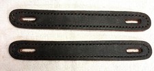 PAIR LEATHER STRAP TYPE HANDLES FOR STEAMER TRUNK, STORAGEBOX,ETC. NEW OLD STOCK