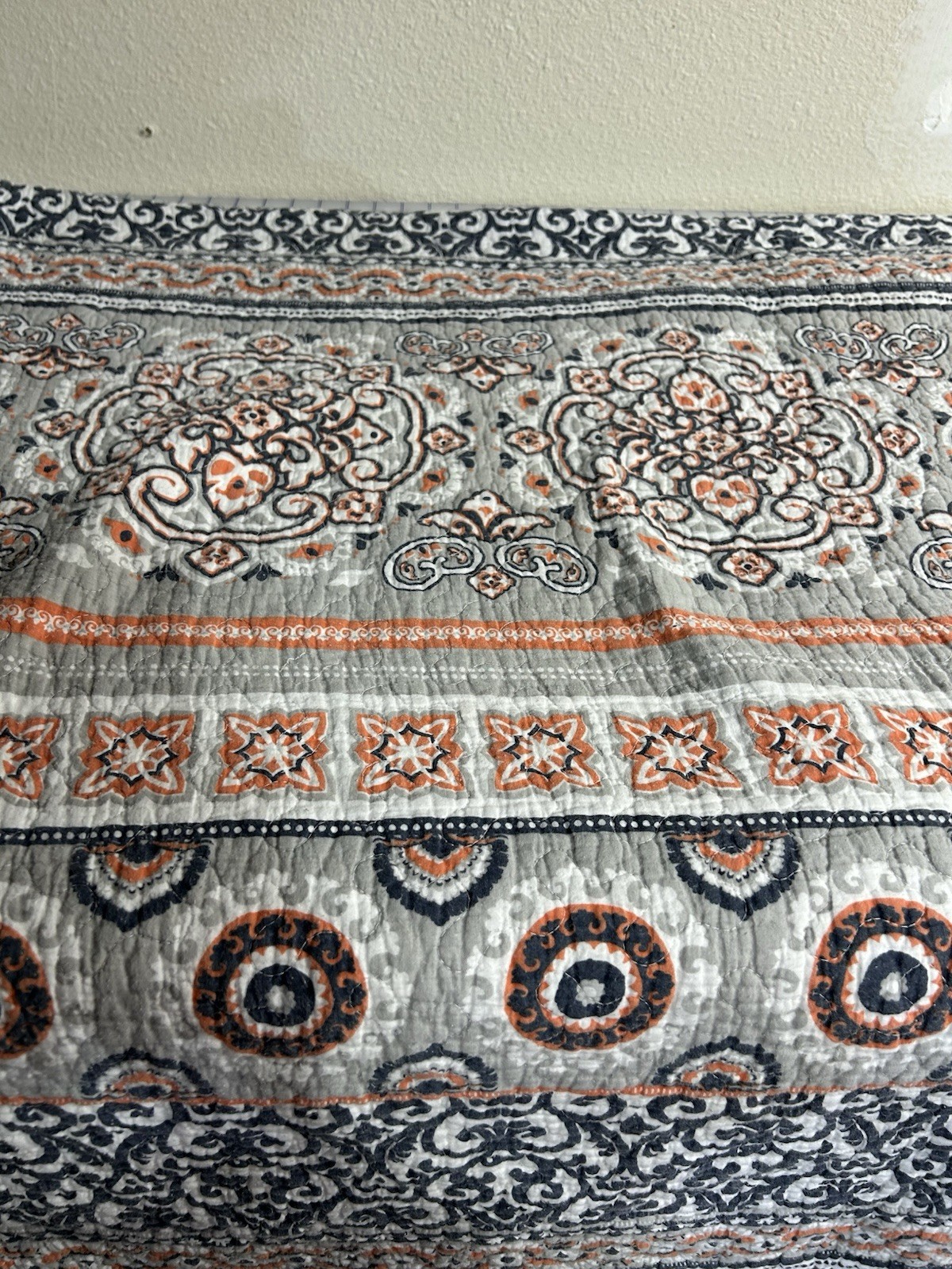 Lush Decor 3 Piece Nesco Quilt Set, King, Navy/Coral