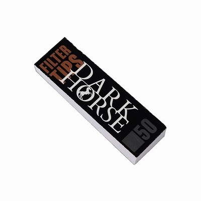 20 Heftchen Dark Horse Black Filtertips, Slim Tips, 50 Tips pro Heftchen