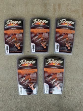 5 pks Rage Crossbow Hypodermic mechanical Broadheads 100 Grain w/ PRACTICE POINT