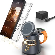Wireless Charger for Samsung,3 in 1 Magnetic Charging Station for Samsung