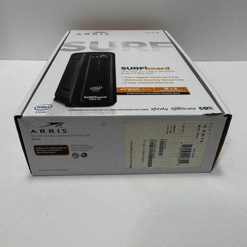 ARRIS Surfboard SBG10 Wi-Fi Cable Modem 16x4 DOCSIS 3.0 Powers Up - Picture 4 of 13