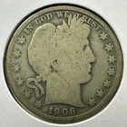 1906-D 50C Barber Half Dollar, Contains 0.3617oz of SILVER (88245)