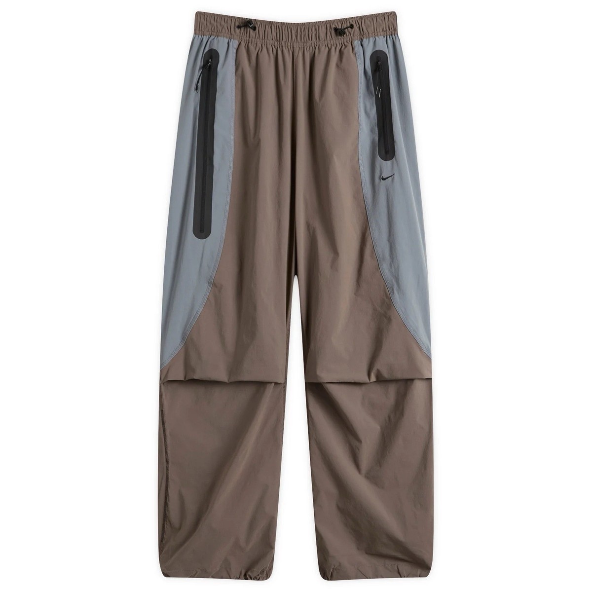 Nike Tech Pants Woven Stacked Oversized Zip Pocket Grey IH8466-289