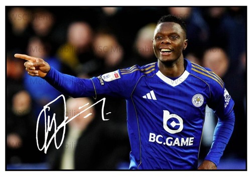 11593. Patson Daka Signed Pictures A4 Prints (Leicester City) Zambia RB Salzburg
