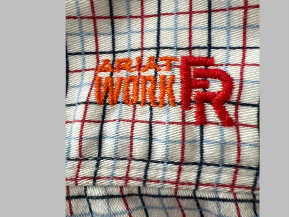 Ariat FR Shirt Mens Sz XXXL /T Plaid Blue/Red Long Sleeve Button Up Workwear - Image 3 of 4