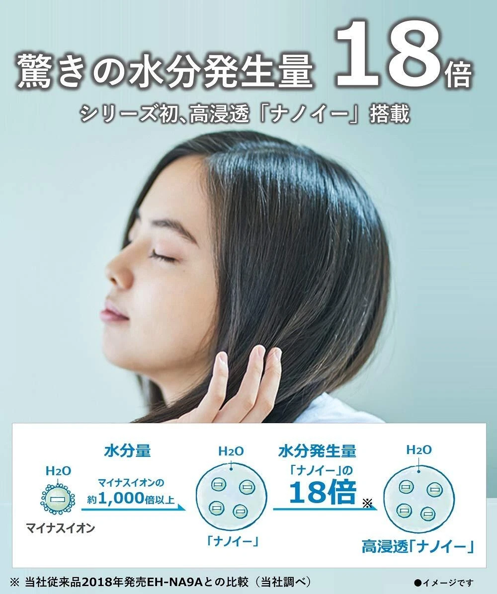 panasonic hair dryer nano care high penetration nanoe pink gold EH