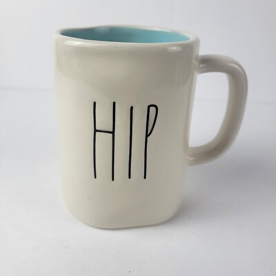 Magenta Hip Hop Big M First Edition Rae Dunn White Light Blue Easter Mug Cup