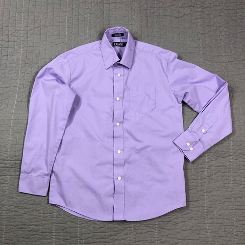 Chaps Shirt Boy 12 Youth Purple Button Dress Top Long Sleeve School Church Event