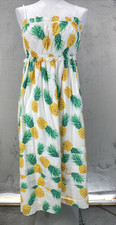 J.Crew Pineapple Squareneck Ruffle maxi Dress Size 4 Beachy Summer
