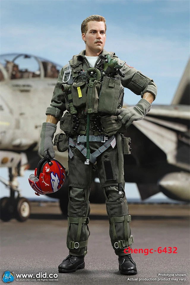 1/6 DID MA80182 US Navy Fighter F-14 Pilot Tom & Nick Action Figure Model Toys - Image 2 of 4