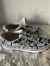 VANS Off The Wall Doheny Shoes Mens Size 7.5 Black No Laces Skateboard Sneakers