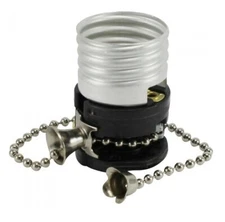 Lamp Parts ON/OFF PULL CHAIN Replacement MB Socket/Electrolier-Nickel Chain