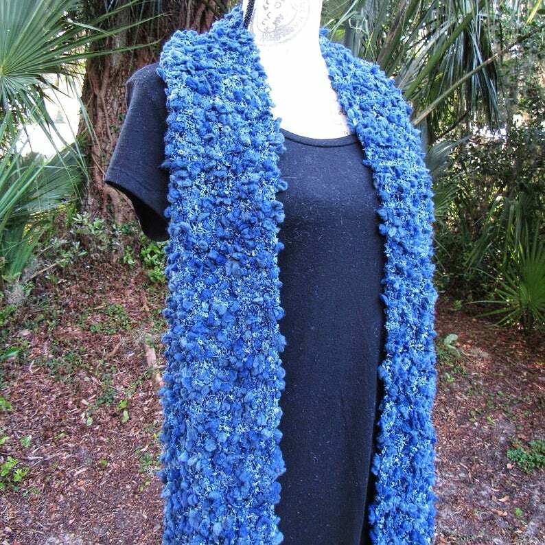 Crochet hufflepuff blue Scarf, gorgeous