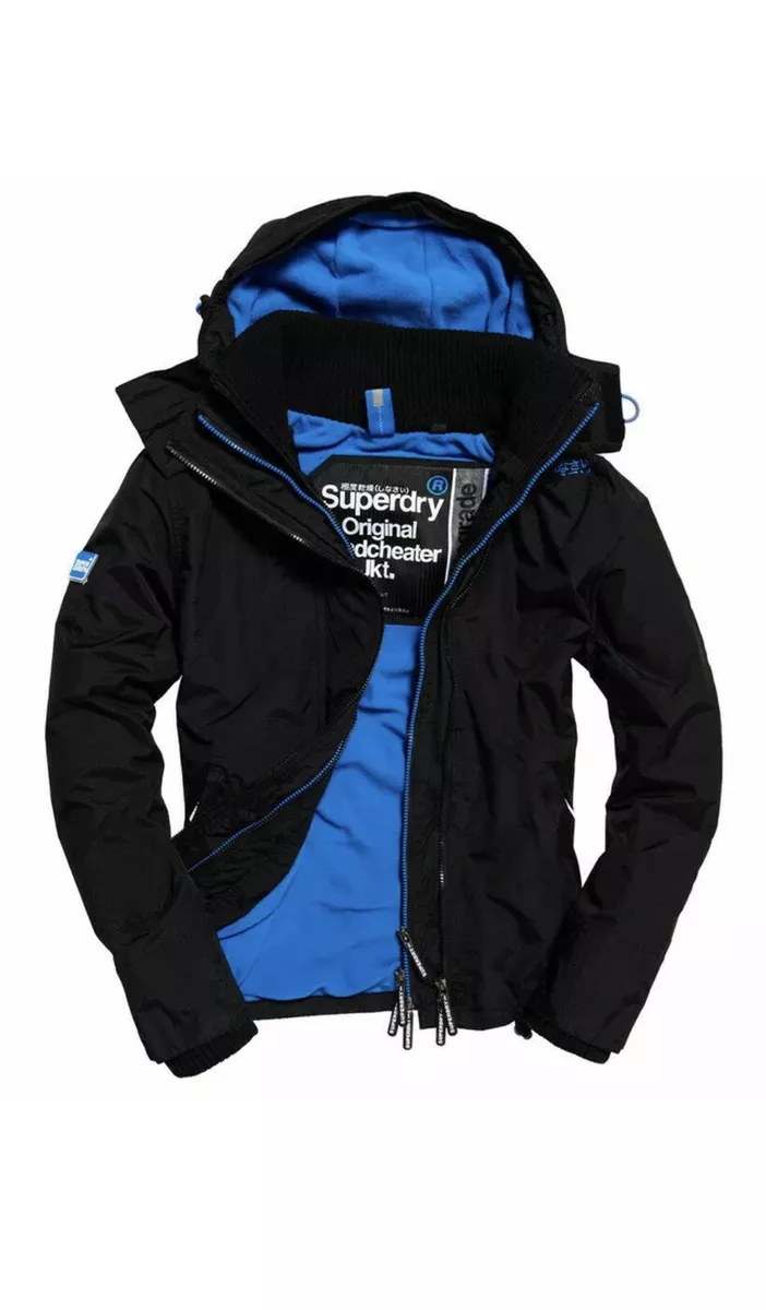 Superdry Windcheater Jacket Size XS Black blue