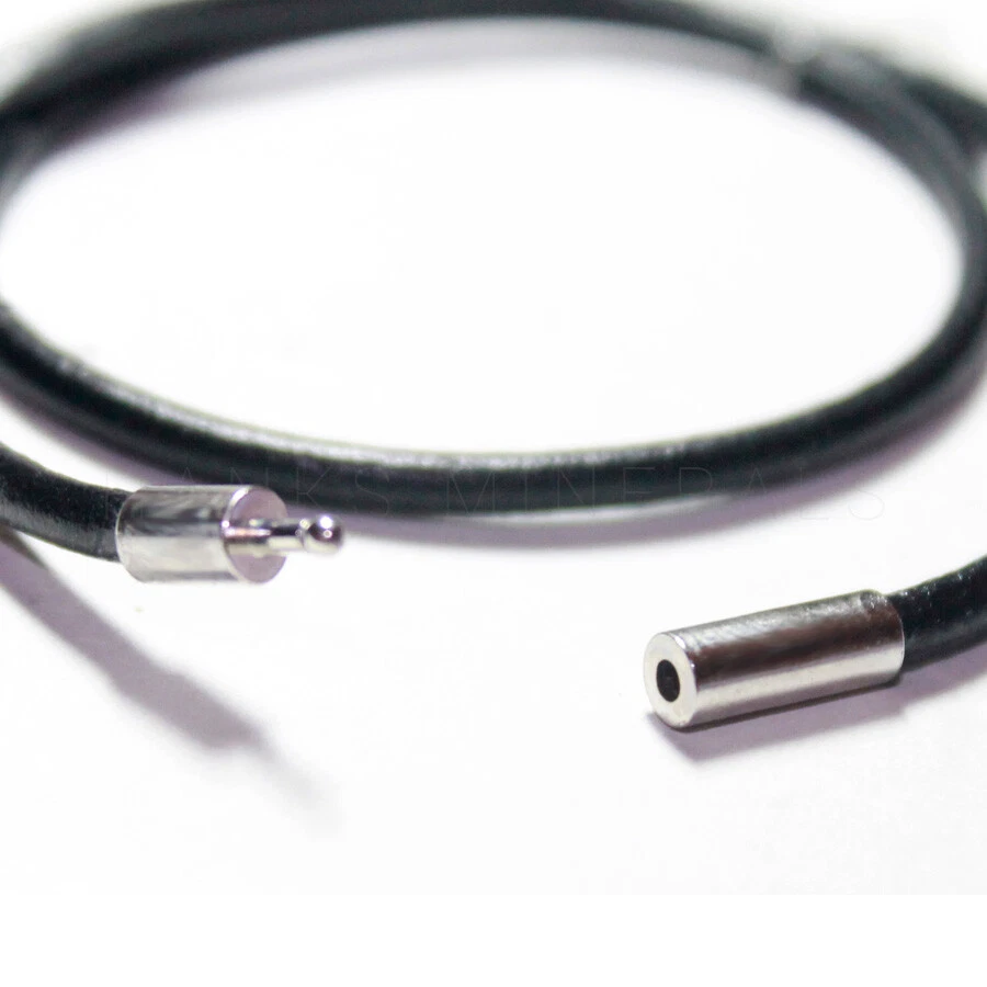 Gargantilla surfista broche bayoneta 3 mm negro marrón cordón cuero unisex EE. UU. Foto 2 de 2