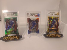 Lot Of 3 2021 Prizm Draft Picks Zach Wilson Green, RW&B, Gold Ice HGA 9.5 GEM