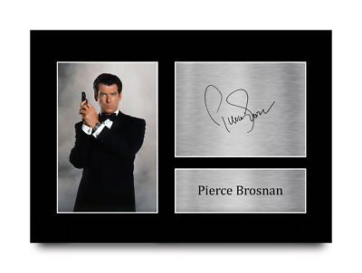James Bond signiertes vorgedrucktes A3 Foto Geschenk für Spion Film Fan