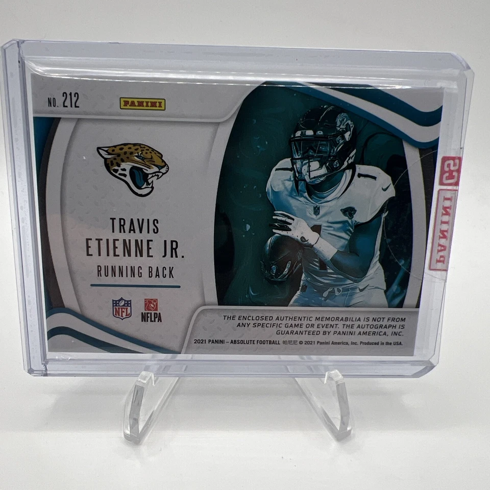 2021 Absolute Football Travis Etienne Jr. Rookie Premiere Materials Auto 58/75 - Image 2 of 4