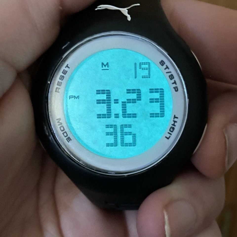 Reloj de Fútbol Puma Cronógrafo Temporizador Alarma Batería Nueva Foto 2 de 4