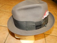 VTG CHAMP KASMIR FINISH GRAY FEDORA HAT SIZE 7