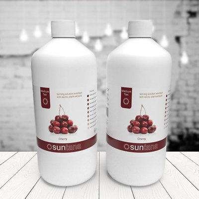 2 x 1000ml Suntana KIRSCHE duftend mittelbraun (10% DHA) - 2 x Liter